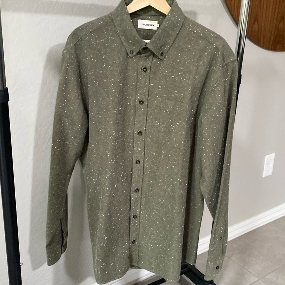 Taylor Stitch Green Long-Sleeve Button Down Shirt
